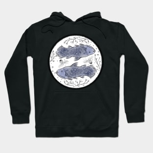 Japanese Coelacanth Art Logo Hoodie